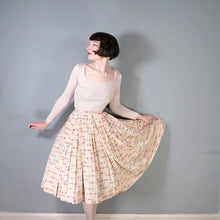 Load image into Gallery viewer, 50s NOVELTY ATOMIC MELON AND APPLE PRINT PASTEL FULL SKIRT - 25&quot;
