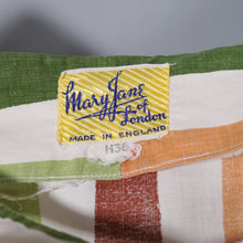 Load image into Gallery viewer, 50s 60s MARY JANE OF LONDON FRAMED ROSE AND STRIPE PRINT COTTON DAY DRESS - XS-S