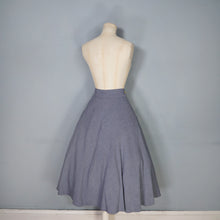 Load image into Gallery viewer, 50s SOFT GREY RAYON FULL SKIRT WITH POODLE APPLIQUE - 27"