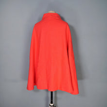 Load image into Gallery viewer, 70s WM. HENGERER LUMINOUS RED MILITARY STYLE CAPE COAT WITH BELT - M-L