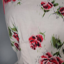 Load image into Gallery viewer, 50s 60s PINK ROSE FULL CIRCLE SWEEP COTTON SUN DRESS - S
