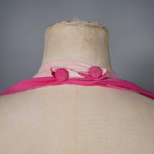 Load image into Gallery viewer, 50s PASTEL PINK COTTON HALTER FULL CIRCL DRESS WITH WATERMELON APPLIQUES - S