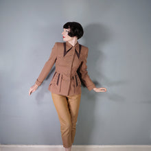 Load image into Gallery viewer, 40s ELITE HAND TAILORED BROWN COLOURBLOCK FITTED JACKET - XS-S