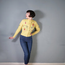 Load image into Gallery viewer, HANDKNITTED TYROLEAN / BAVARIAN YELLOW CARDIGAN - S-M