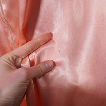 Load image into Gallery viewer, 40s BLUSH PINK SATIN ZIP FRONT LONG LOUNGEWEAR ROBE DRESS - S