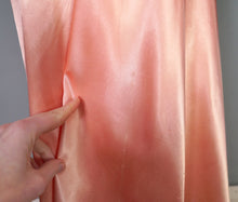 Load image into Gallery viewer, 40s BLUSH PINK SATIN ZIP FRONT LONG LOUNGEWEAR ROBE DRESS - S