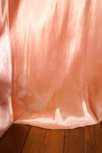 Load image into Gallery viewer, 40s BLUSH PINK SATIN ZIP FRONT LONG LOUNGEWEAR ROBE DRESS - S
