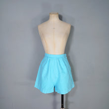 Load image into Gallery viewer, 50s 60s MINT PASTEL BLUE HIGH WAISTED SHORT SHORTS - 27.5"
