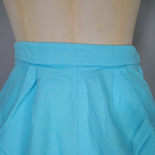 Load image into Gallery viewer, 50s 60s MINT PASTEL BLUE HIGH WAISTED SHORT SHORTS - 27.5"