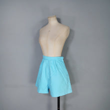 Load image into Gallery viewer, 50s 60s MINT PASTEL BLUE HIGH WAISTED SHORT SHORTS - 27.5"
