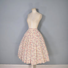 Load image into Gallery viewer, 50s NOVELTY ATOMIC MELON AND APPLE PRINT PASTEL FULL SKIRT - 25&quot;