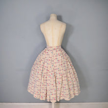 Load image into Gallery viewer, 50s NOVELTY ATOMIC MELON AND APPLE PRINT PASTEL FULL SKIRT - 25&quot;