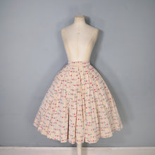Load image into Gallery viewer, 50s NOVELTY ATOMIC MELON AND APPLE PRINT PASTEL FULL SKIRT - 25&quot;