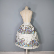 Load image into Gallery viewer, 50s FRUIT BASKET NOVELTY HARVEST PRINT FULL COTTON SWING SKIRT - 29&quot;