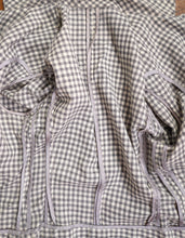 Load image into Gallery viewer, 50s BOBBIE BROOKS LIGHTWEIGHT CREAM AND GREY CHECK FITTED SUMMER JACKET - XS-S