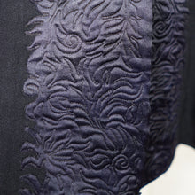 Load image into Gallery viewer, HARRODS BLACK 40s WOOL CREPE COAT WITH QUILT STITCHED SATIN PLACKET - S-M