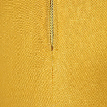 Load image into Gallery viewer, 60s EMBROIDERED YELLOW POPPY AND WHEAT GREEN WOVEN DRESS - XS