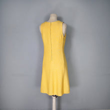 Load image into Gallery viewer, 60s EMBROIDERED YELLOW POPPY AND WHEAT GREEN WOVEN DRESS - XS