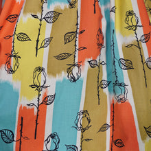 Load image into Gallery viewer, 50s 60s BLANES ADORABLE MULTI COLOURED STEMMED ROSE SUN DRESS - S