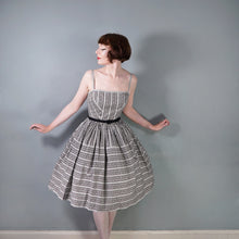 Load image into Gallery viewer, 50s HORROCKSES FASHIONS BLACK AND WHITE SUN DRESS AND BOLERO - S