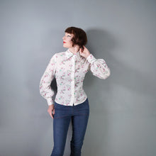 Load image into Gallery viewer, 60s 70s PUPPY DOG NOVELTY PRINT BISHOP SLEEVE COTTON SHIRT - S-M