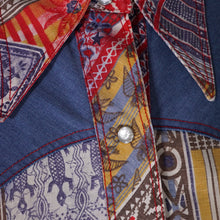 Load image into Gallery viewer, 70s 80s PATCHWORK PRINT WESTERN COWBOY SHIRT - XS-S