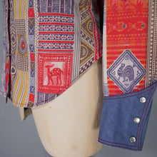 Load image into Gallery viewer, 70s 80s PATCHWORK PRINT WESTERN COWBOY SHIRT - XS-S