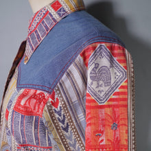Load image into Gallery viewer, 70s 80s PATCHWORK PRINT WESTERN COWBOY SHIRT - XS-S