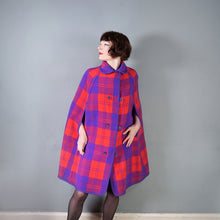 Load image into Gallery viewer, 70S BOLDEST PURPLE AND FLURO PINK REVERSIBLE CAPE - S-M