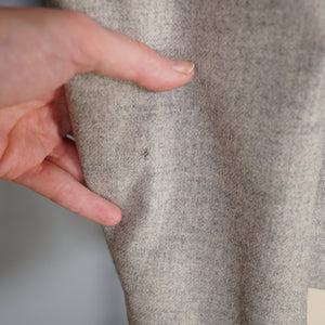 40s GREY WESTERN STYLE FITTED WOOL JACKET WITH PATCHWORK DESIGNS - M