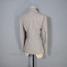 Load image into Gallery viewer, 40s GREY WESTERN STYLE FITTED WOOL JACKET WITH PATCHWORK DESIGNS - M