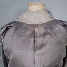 Load image into Gallery viewer, 40s GREY WESTERN STYLE FITTED WOOL JACKET WITH PATCHWORK DESIGNS - M