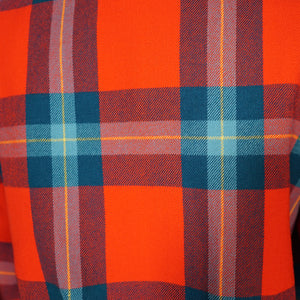 60s does 40s BROWNSTONES RED GREEN TARTAN BOMBER STYLE JACKET - S-M