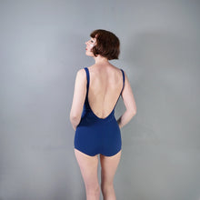 Load image into Gallery viewer, 60s BOLD BLUE JANTZEN SCOOP BACK BATHER /  SWIMSUIT - S