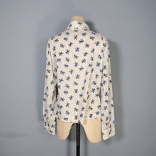 Load image into Gallery viewer, 70s BLUE WHITE CHERUB / CUPID NOVELTY PRINT SHIRT - S