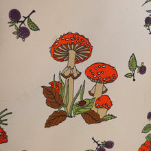Load image into Gallery viewer, 70s MUSHROOM / TOADSTOOL AND SNAIL PRINT NOVELTY AUTUMN SHIRT - L