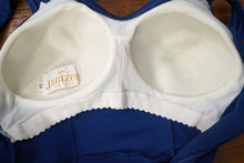 Load image into Gallery viewer, 60s BOLD BLUE JANTZEN SCOOP BACK BATHER /  SWIMSUIT - S