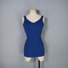 Load image into Gallery viewer, 60s BOLD BLUE JANTZEN SCOOP BACK BATHER /  SWIMSUIT - S