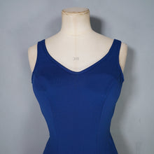 Load image into Gallery viewer, 60s BOLD BLUE JANTZEN SCOOP BACK BATHER /  SWIMSUIT - S