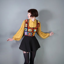 Load image into Gallery viewer, HANDMADE COLOURFUL ACRYLIC CROCHET PATCHWORK WAISTCOAT JUMPER - S