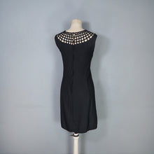 Load image into Gallery viewer, 60s NEUSTETERS BLACK WIGGLE CAGE NECK DRESS - XS