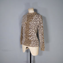Load image into Gallery viewer, 60s 70s DEBENHAMS LEOPARD ANIMAL PRINT ANGORA BLEND WOOL JUMPER - M