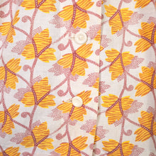 Load image into Gallery viewer, 50s YELLOW PRINTED FULL SKIRT AND BUSTIER TOP TWO PIECE SET - S