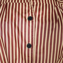 Load image into Gallery viewer, 70s YELLOW AND BROWN STRIPE LIGHTWEIGHT DRAWSTRING MAC JACKET - M