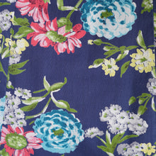 Load image into Gallery viewer, 50s ST MICHAEL NAVY BLUE AND COLOURFUL FLORAL PRINT COTTON DAY DRESS - M