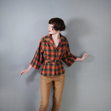 Load image into Gallery viewer, 70s LEE BENDER FOR BUS STOP ORANGE PLAID WOOL SHIRT JACKET - M