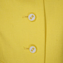 Load image into Gallery viewer, 60s "FEMINELLA" LIGHTWEIGHT YELLOW FITTED SPRING COAT - XS