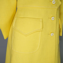 Load image into Gallery viewer, 60s "FEMINELLA" LIGHTWEIGHT YELLOW FITTED SPRING COAT - XS