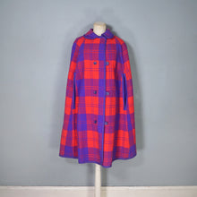 Load image into Gallery viewer, 70S BOLDEST PURPLE AND FLURO PINK REVERSIBLE CAPE - S-M