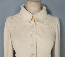 Load image into Gallery viewer, 60s BIBA CROPPED CREAM CORDUROY LIGHTWEIGHT SPRING / SUMMER JACKET - XS